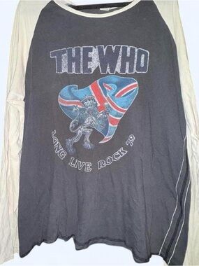 The Who "Long Live Rock '79" Raglan Tee - Black & Cream